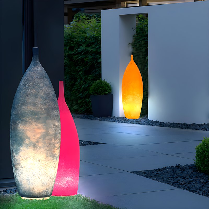 Antizer Colorful Vases Outdoor Floor Lamp