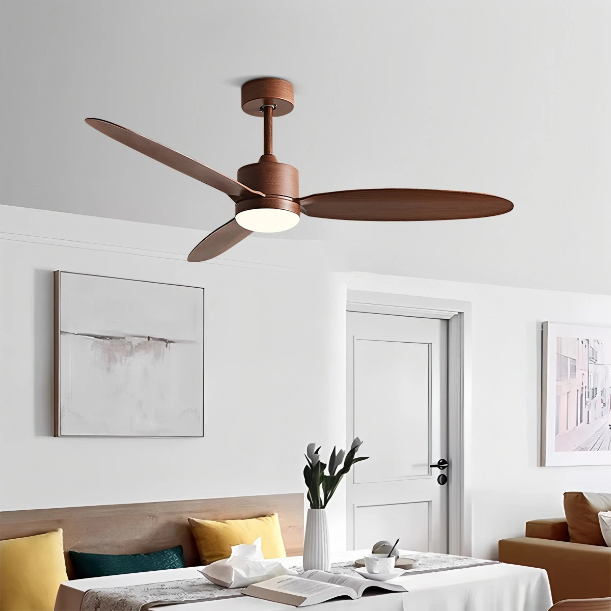 Antizer 3-Blade Ceiling Fan With Light for Bedroom
