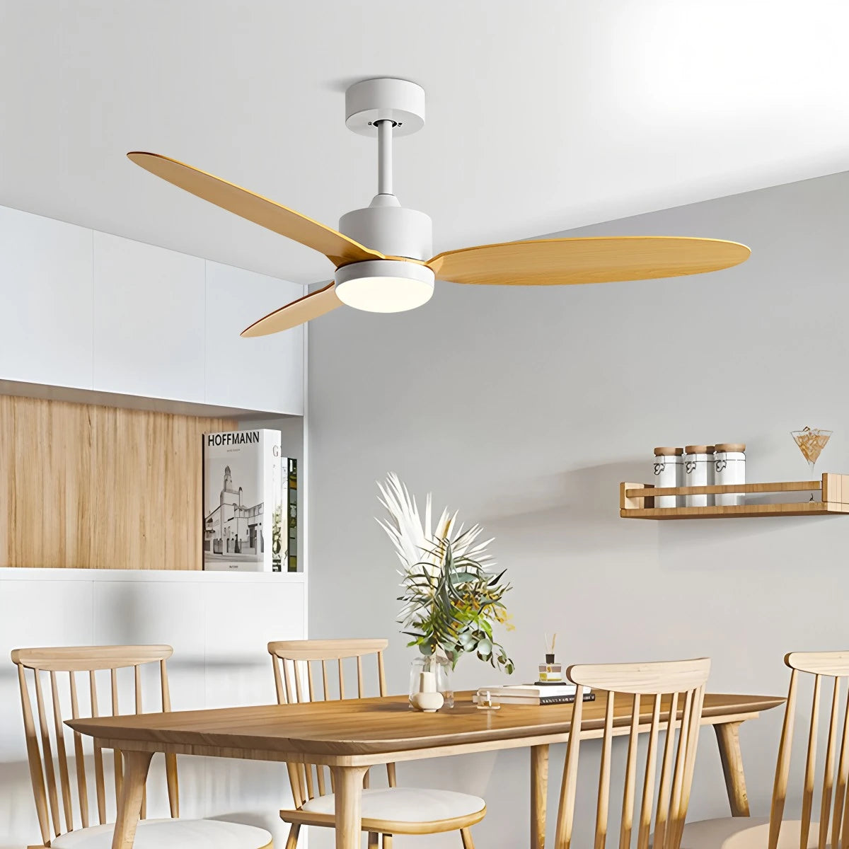Antizer 3-Blade Ceiling Fan With Light for Bedroom