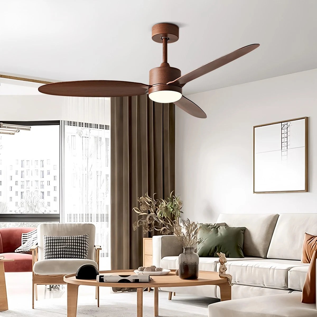 Antizer 3-Blade Ceiling Fan With Light for Bedroom