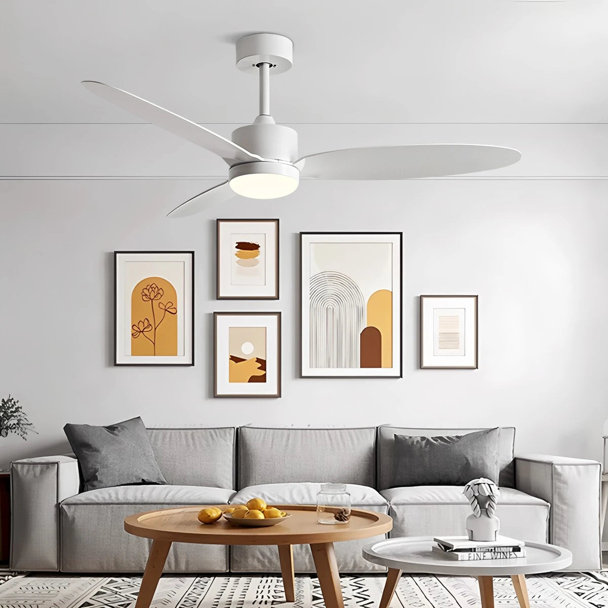 Antizer 3-Blade Ceiling Fan With Light for Bedroom