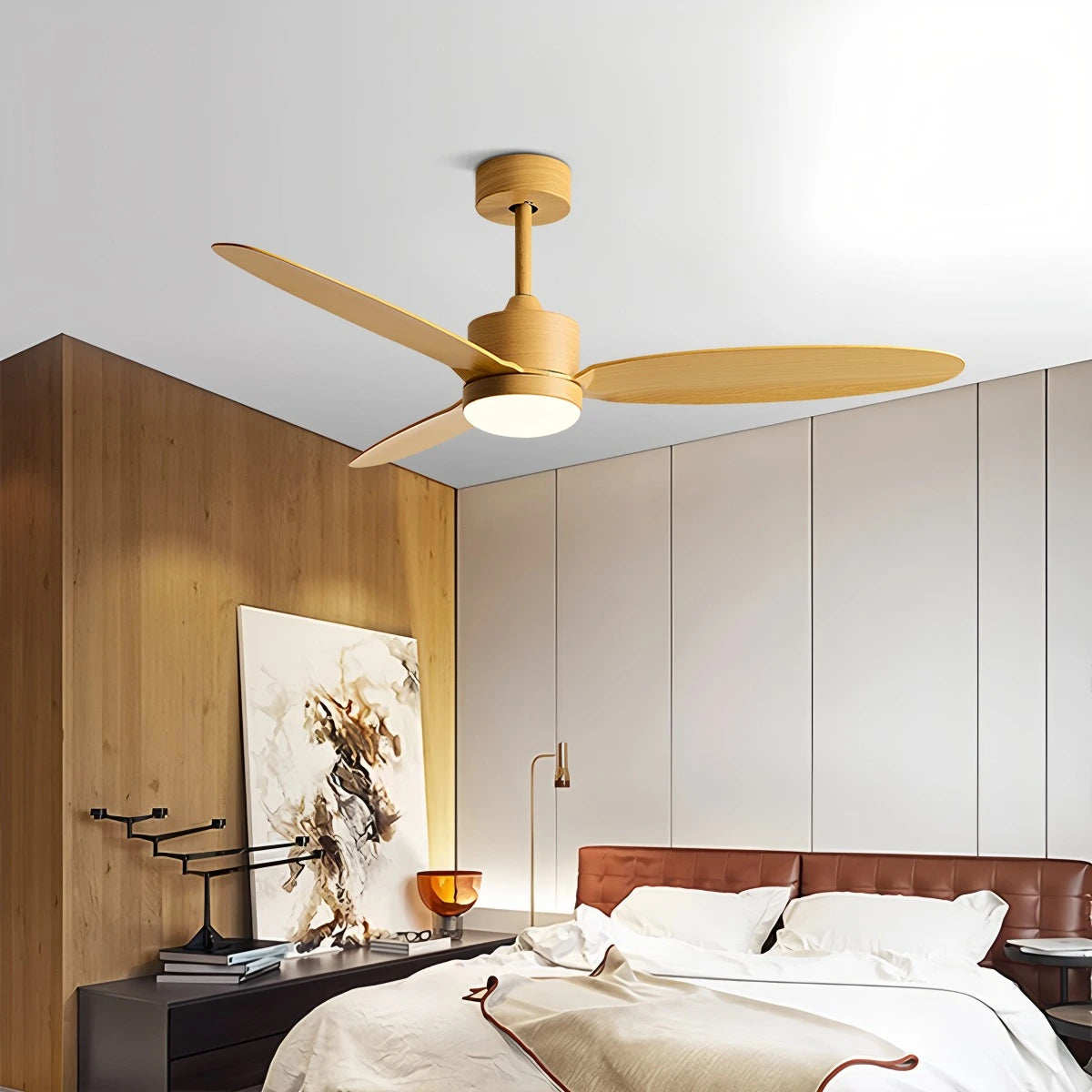 Antizer 3-Blade Ceiling Fan With Light for Bedroom