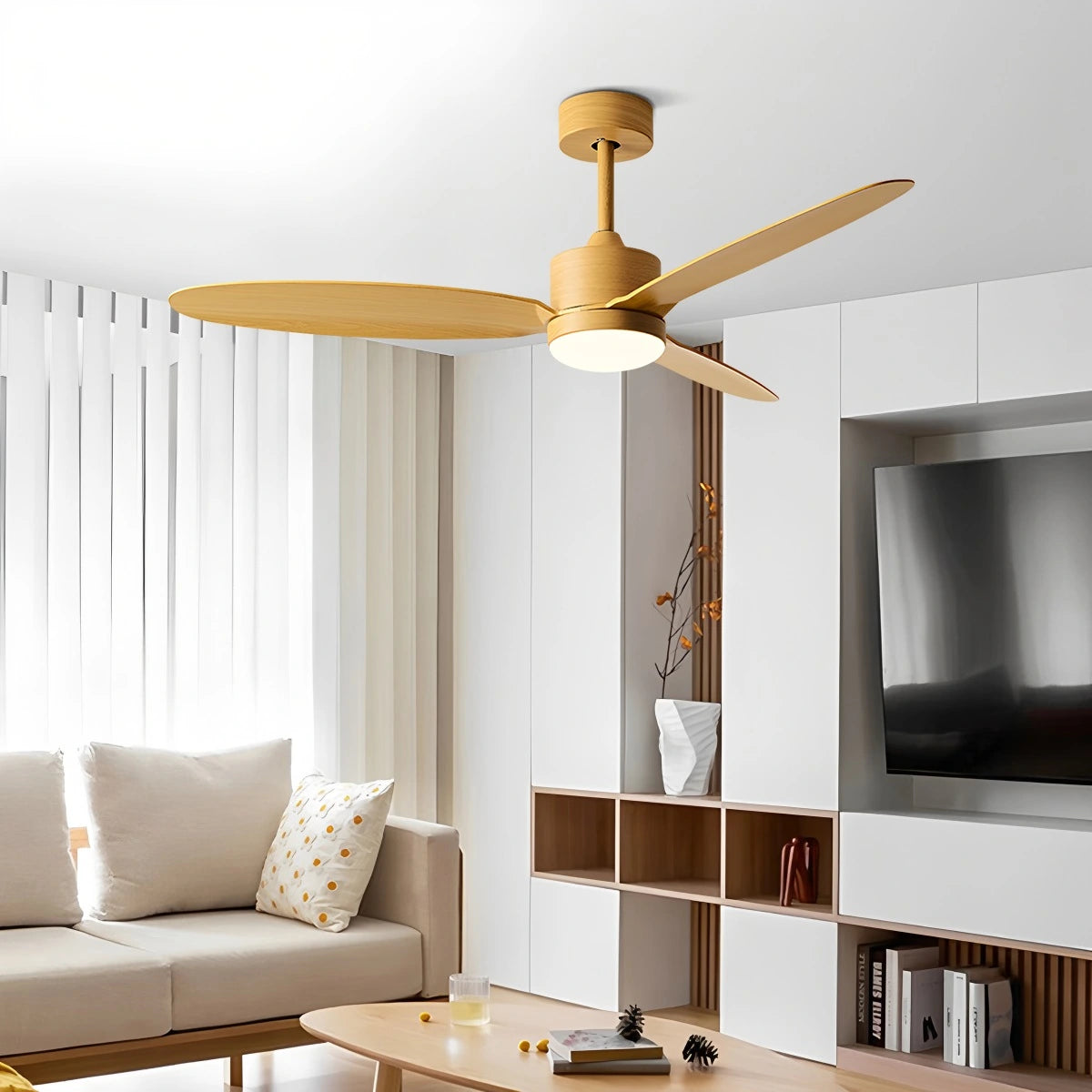 Antizer 3-Blade Ceiling Fan With Light for Bedroom