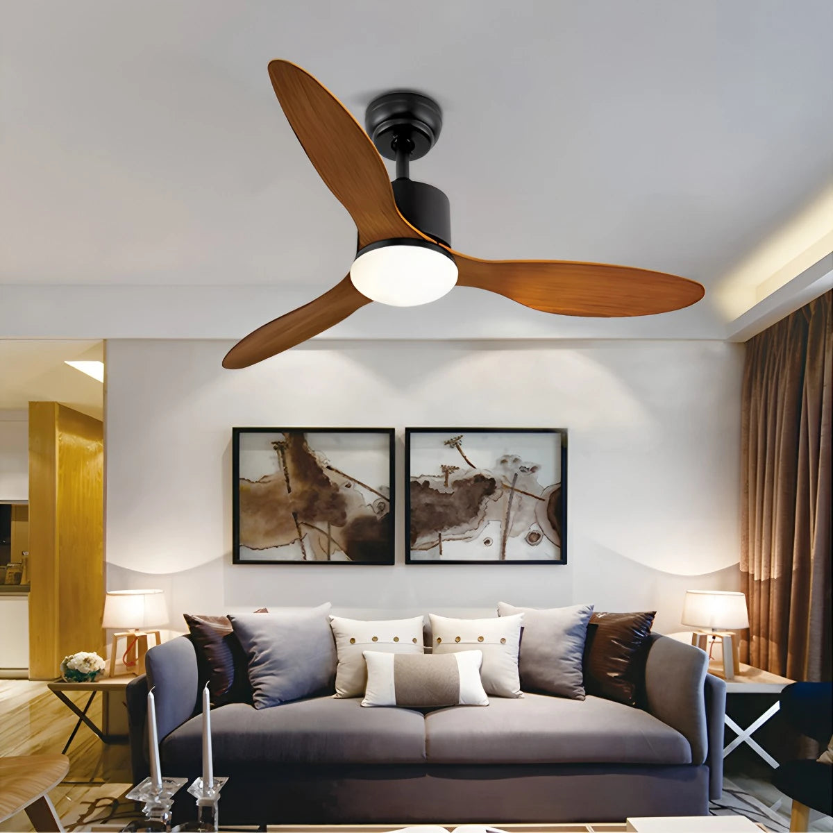 Antizer 3 Blade Modern Ceiling Fan with Light