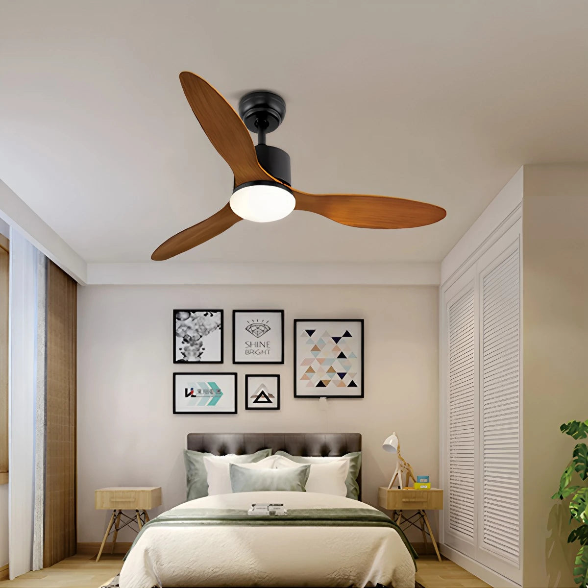 Antizer 3 Blade Modern Ceiling Fan with Light