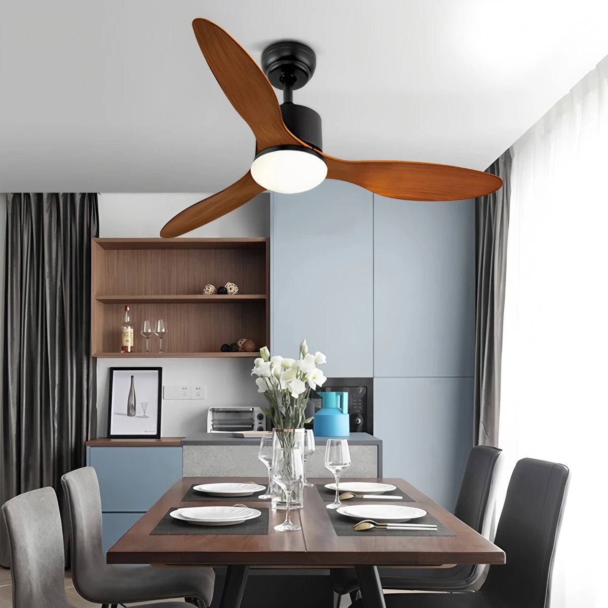 Antizer 3 Blade Modern Ceiling Fan with Light