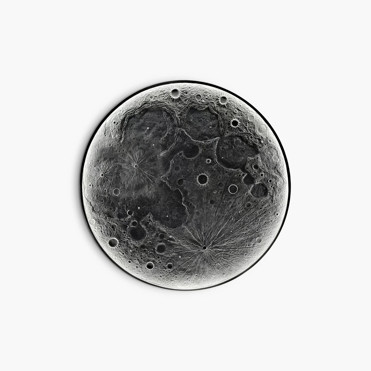 Antizer 3D Relief Moon Decorative Wall Lamp