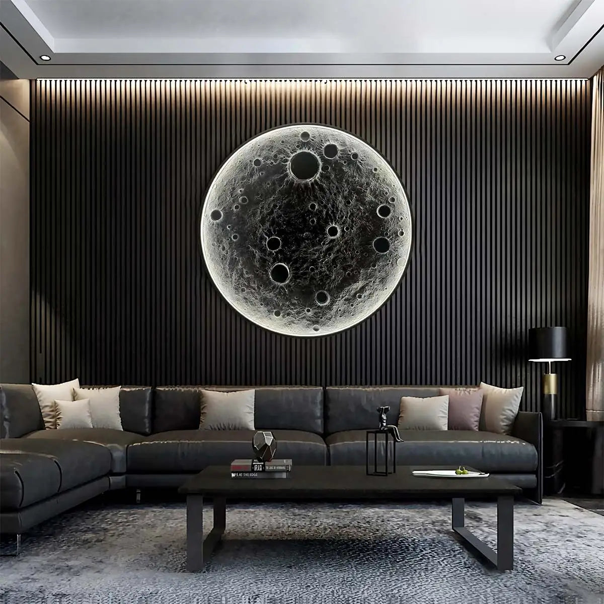 Antizer 3D Relief Moon Decorative Wall Lamp