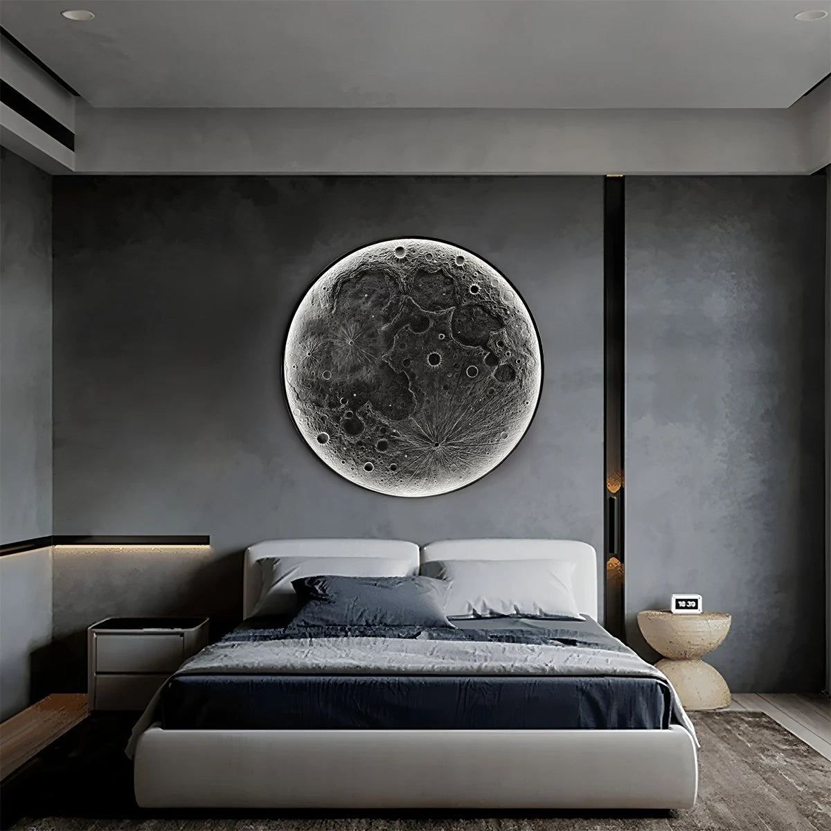 Antizer 3D Relief Moon Decorative Wall Lamp