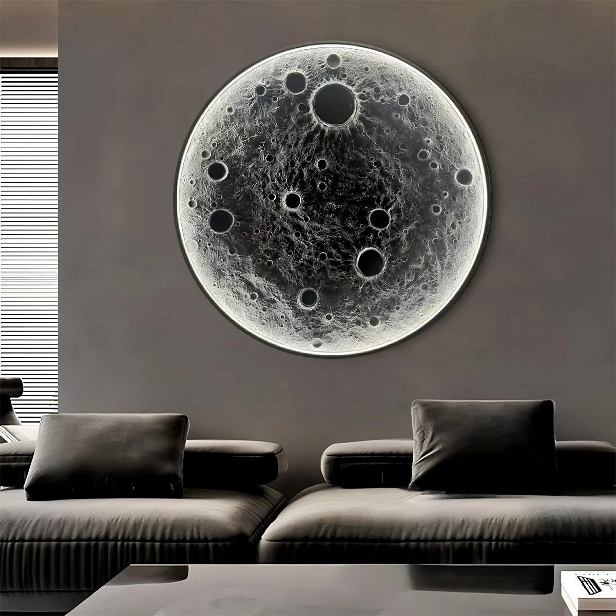 Antizer 3D Relief Moon Decorative Wall Lamp