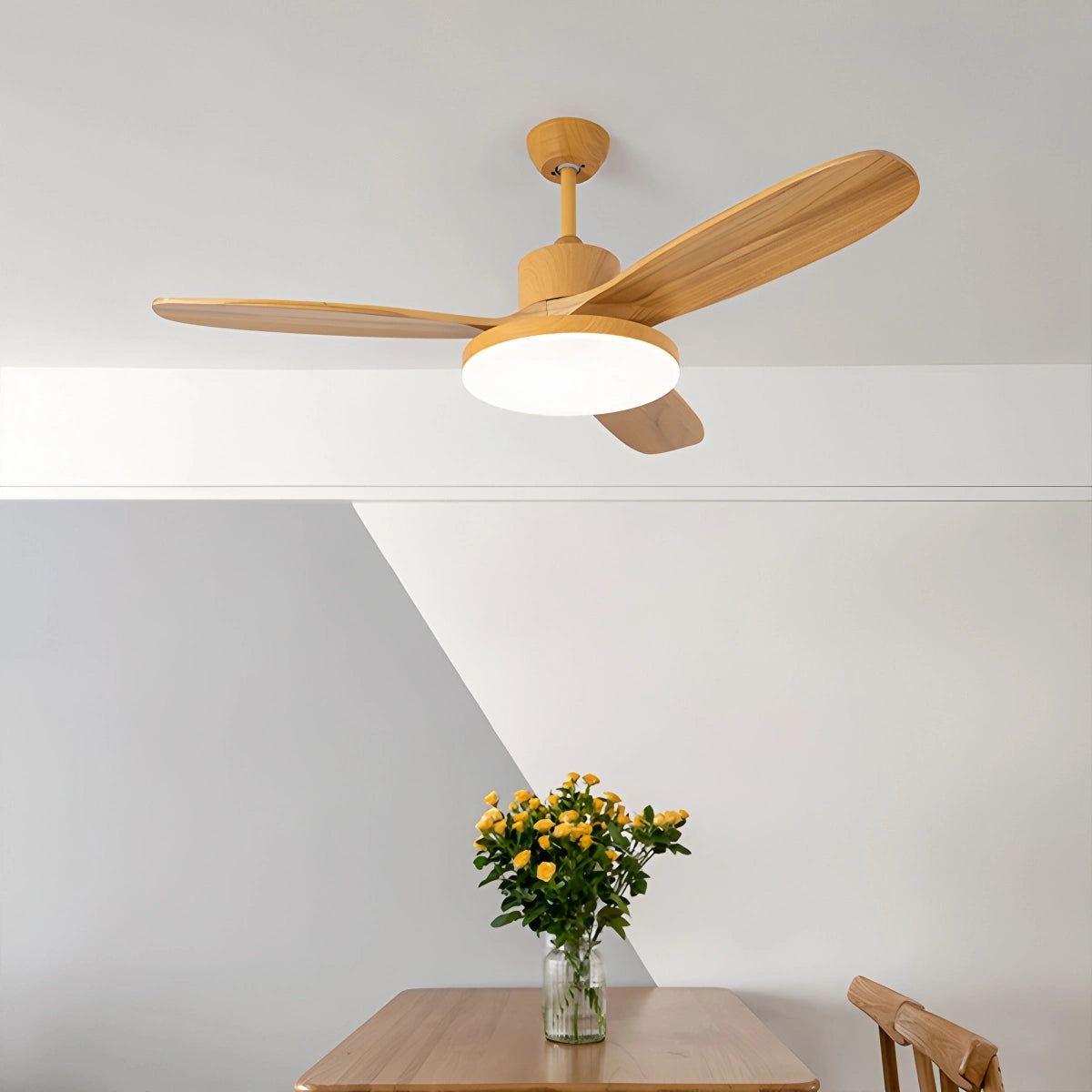 Antizer 3 Wood Blade Ceiling Fan with Light