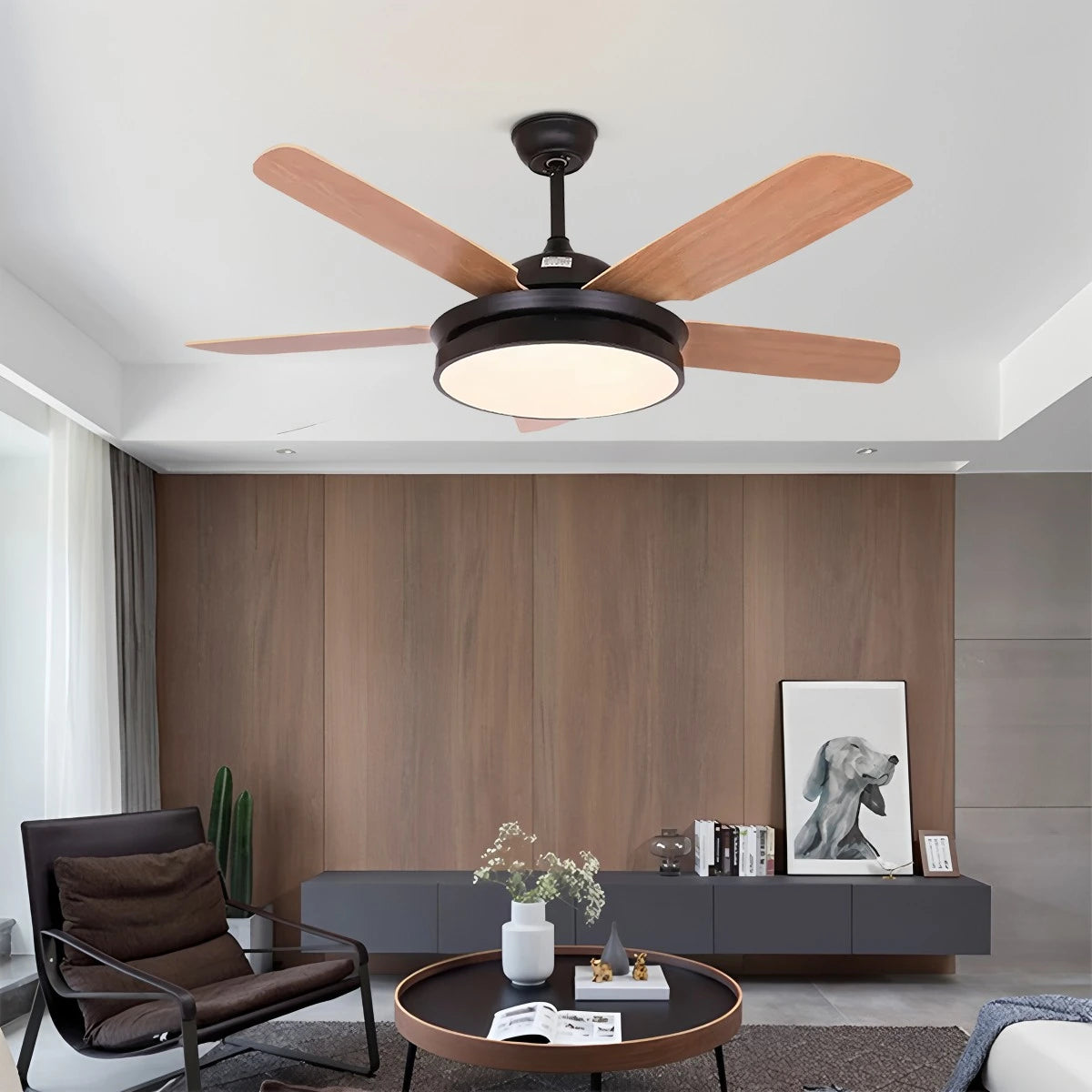Antizer 5 Blade Ceiling Fan Light for Living Room