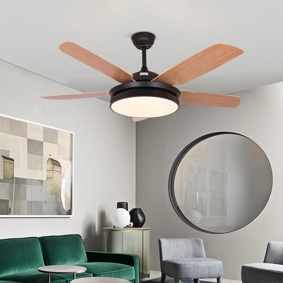 Antizer 5 Blade Ceiling Fan Light for Living Room