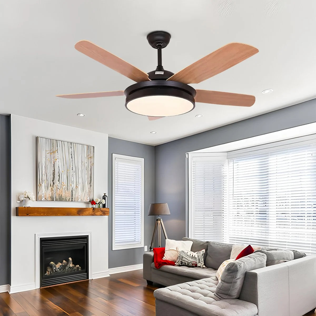 Antizer 5 Blade Ceiling Fan Light for Living Room