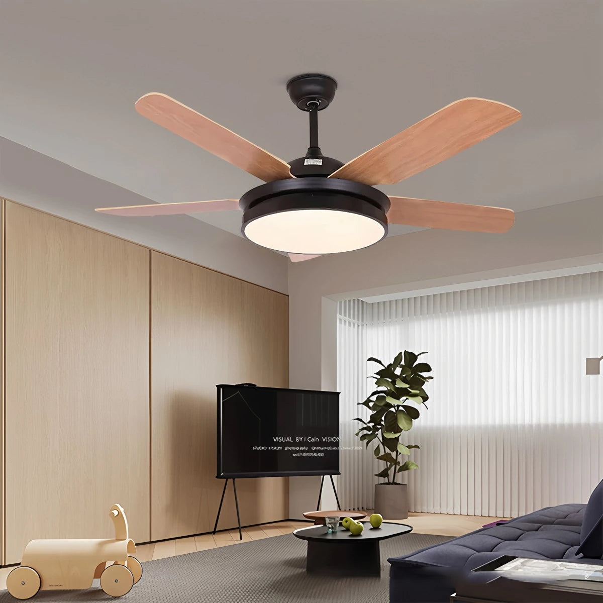 Antizer 5 Blade Ceiling Fan Light for Living Room