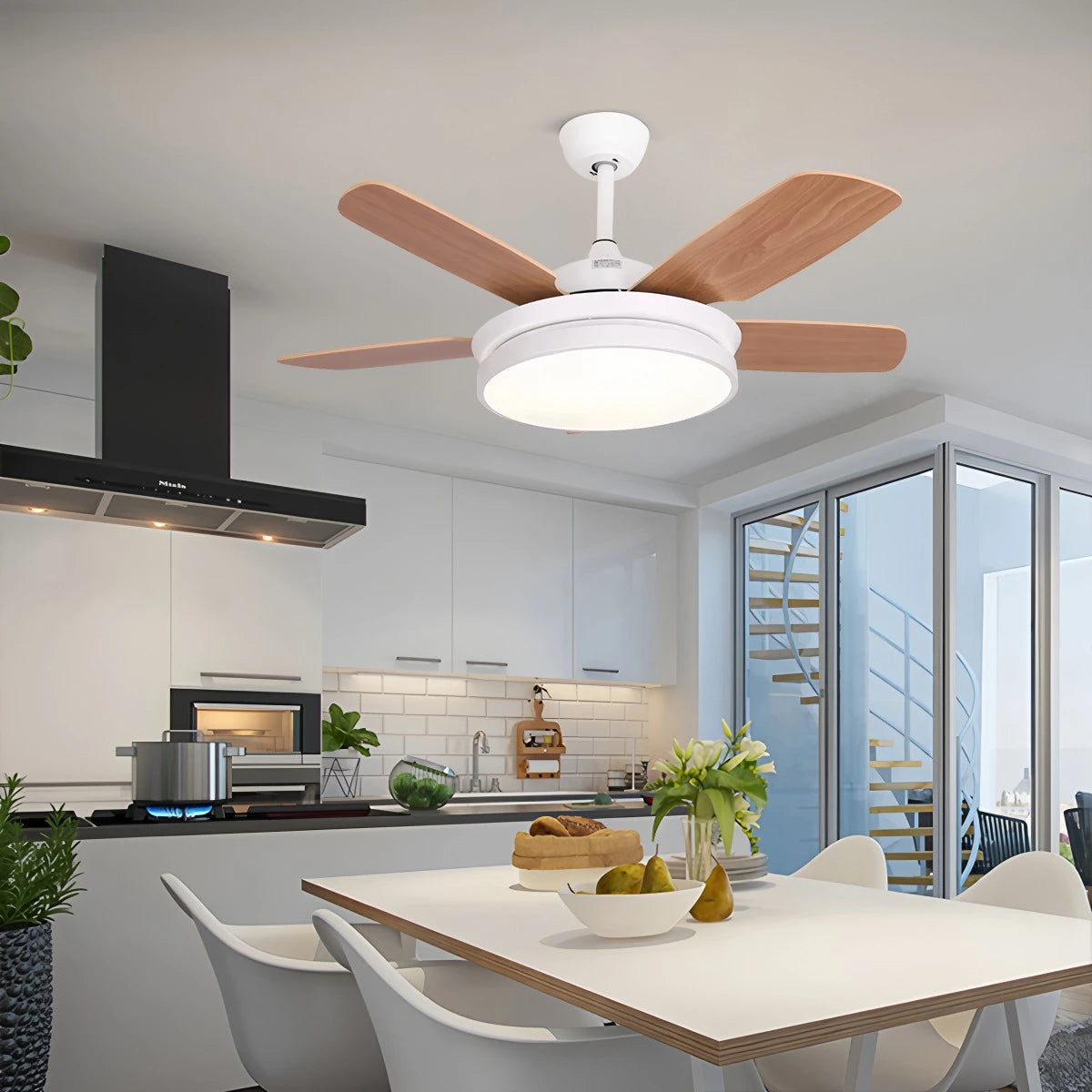 Antizer 5 Blade Ceiling Fan Light for Living Room