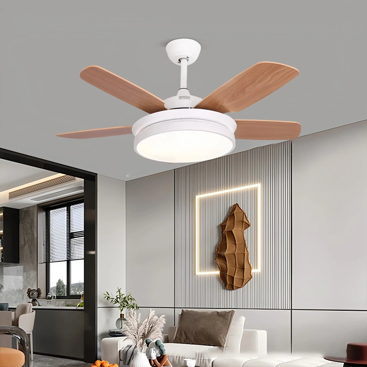 Antizer 5 Blade Ceiling Fan Light for Living Room