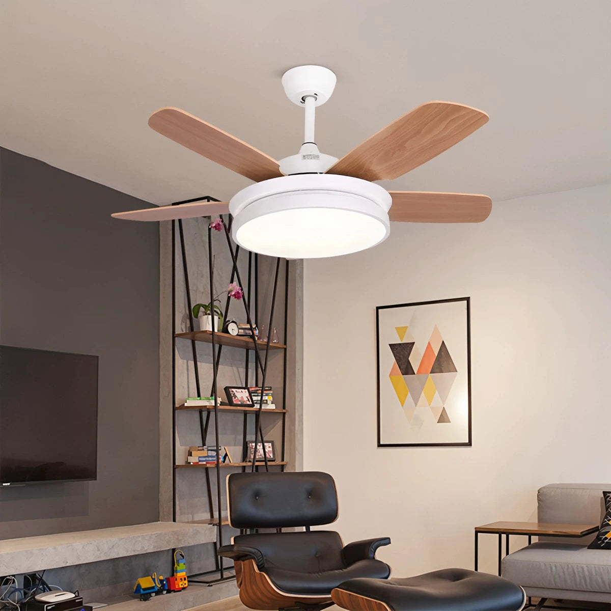 Antizer 5 Blade Ceiling Fan Light for Living Room