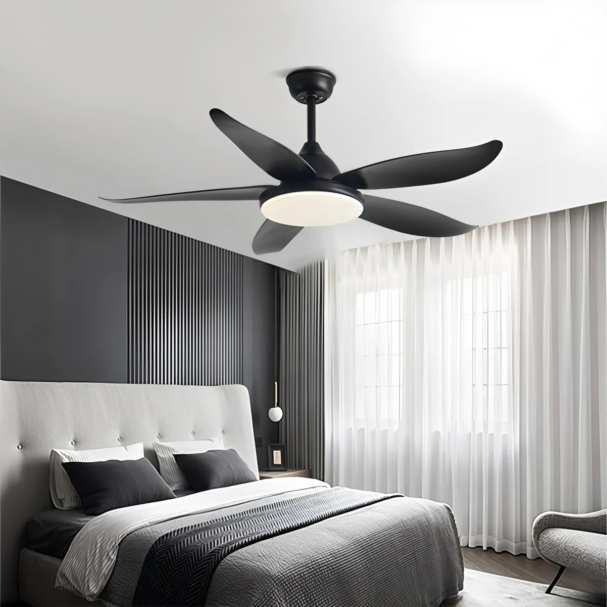 Antizer 5 Blade Contemporary Ceiling Fan Lamp