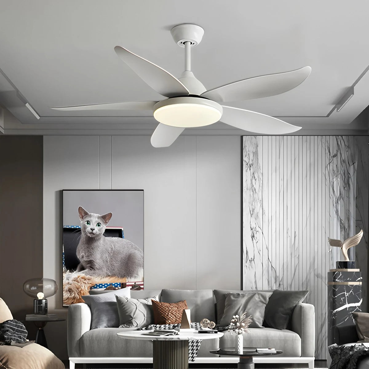 Antizer 5 Blade Contemporary Ceiling Fan Lamp