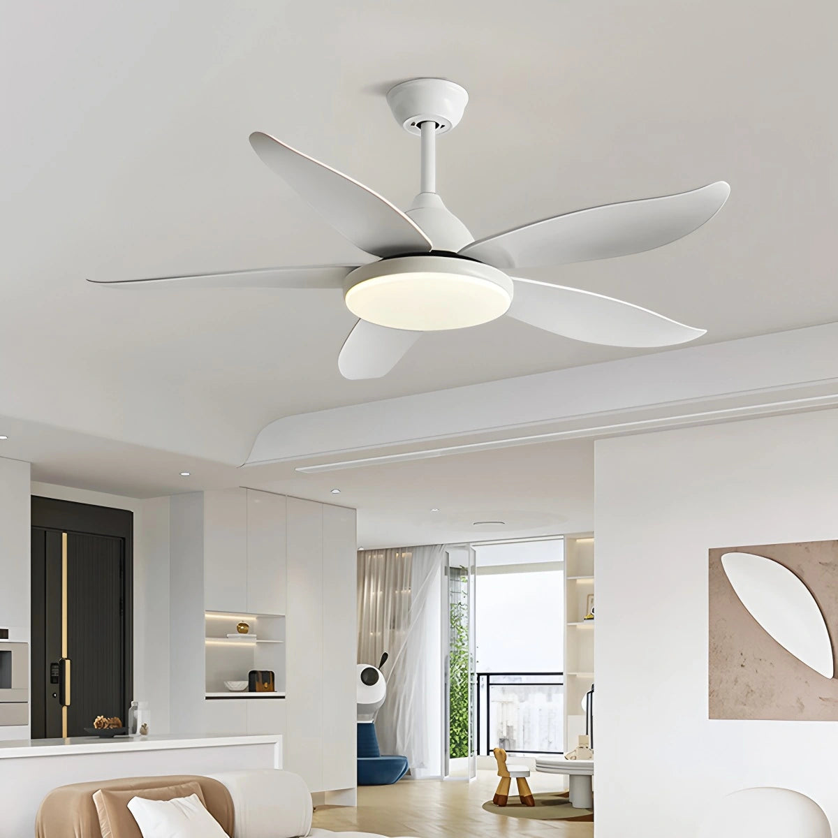 Antizer 5 Blade Contemporary Ceiling Fan Lamp
