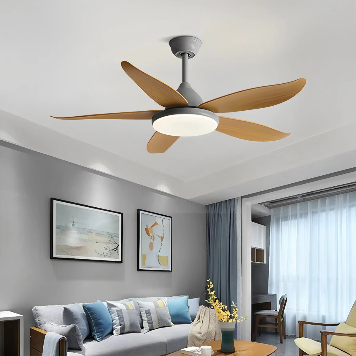 Antizer 5 Blade Contemporary Ceiling Fan Lamp
