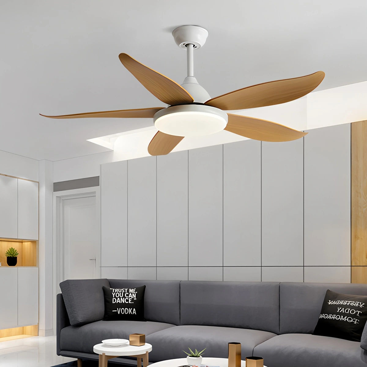 Antizer 5 Blade Contemporary Ceiling Fan Lamp