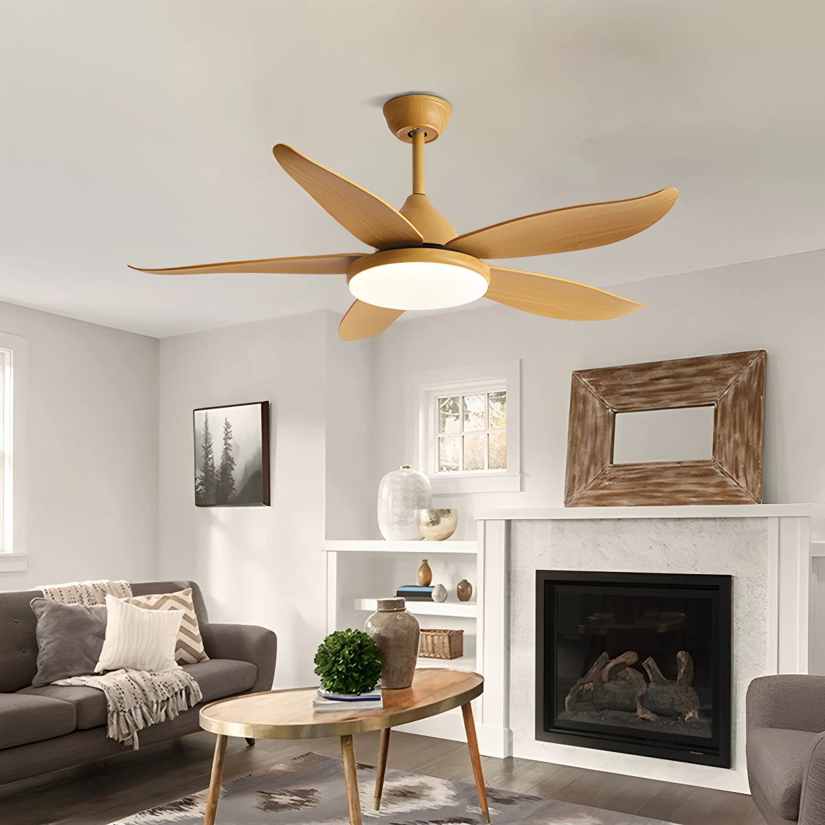 Antizer 5 Blade Contemporary Ceiling Fan Lamp