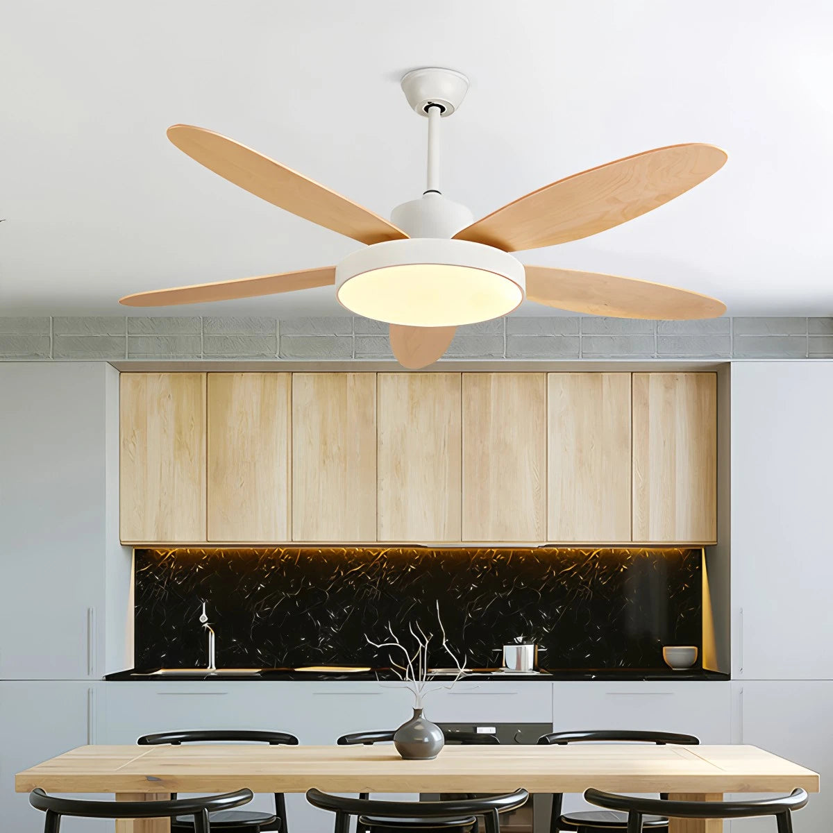 Antizer 5 Blade Modern Ceiling Fan Lamp for Living Room