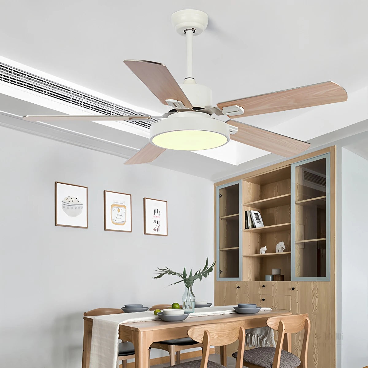 Antizer 5 Blade Vintage Ceiling Fan Light for Living Room