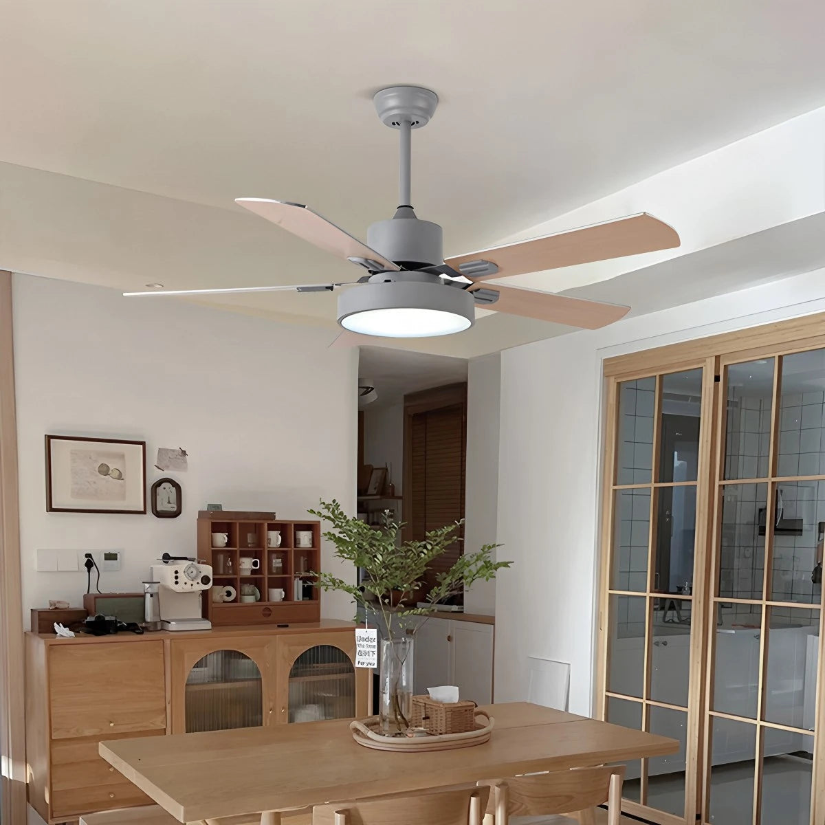Antizer 5 Blade Vintage Ceiling Fan Light for Living Room