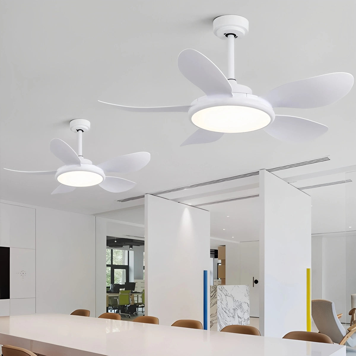 Antizer 5-Blade Wood Ceiling Fan with Light for Living Room