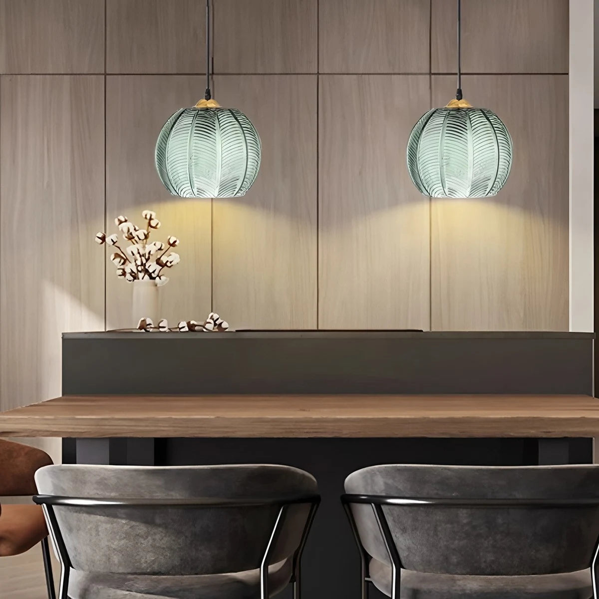 Antizer Aalin Frosted Glass Pendant Light for Dining Room