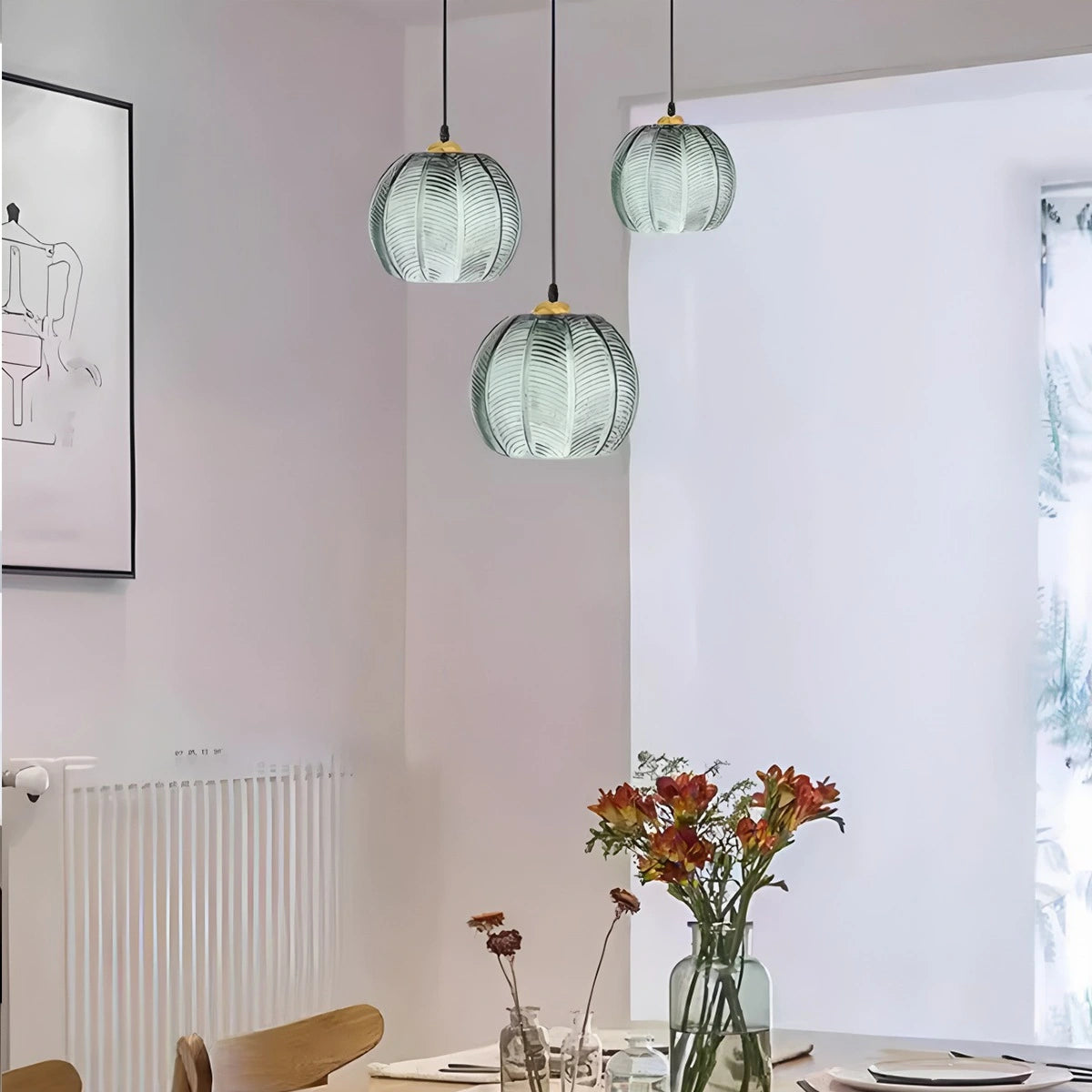 Antizer Aalin Frosted Glass Pendant Light for Dining Room