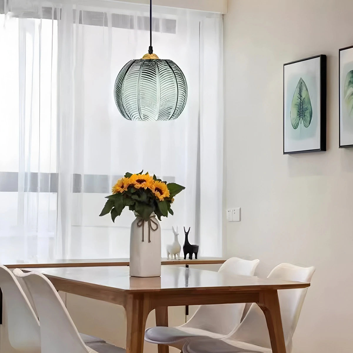 Antizer Aalin Frosted Glass Pendant Light for Dining Room