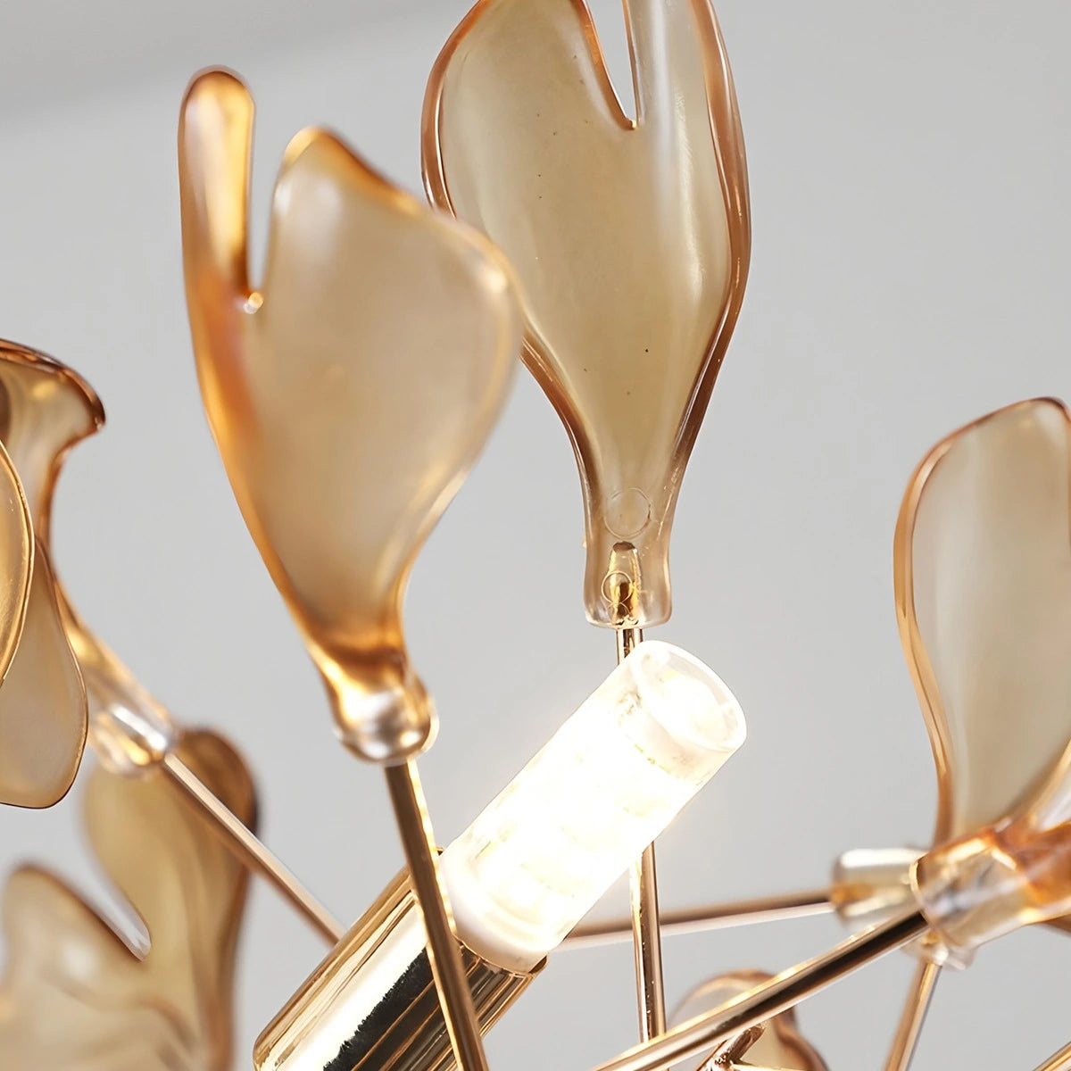 Antizer Acrylic Ginkgo Leaf Chandelier for Dining Area