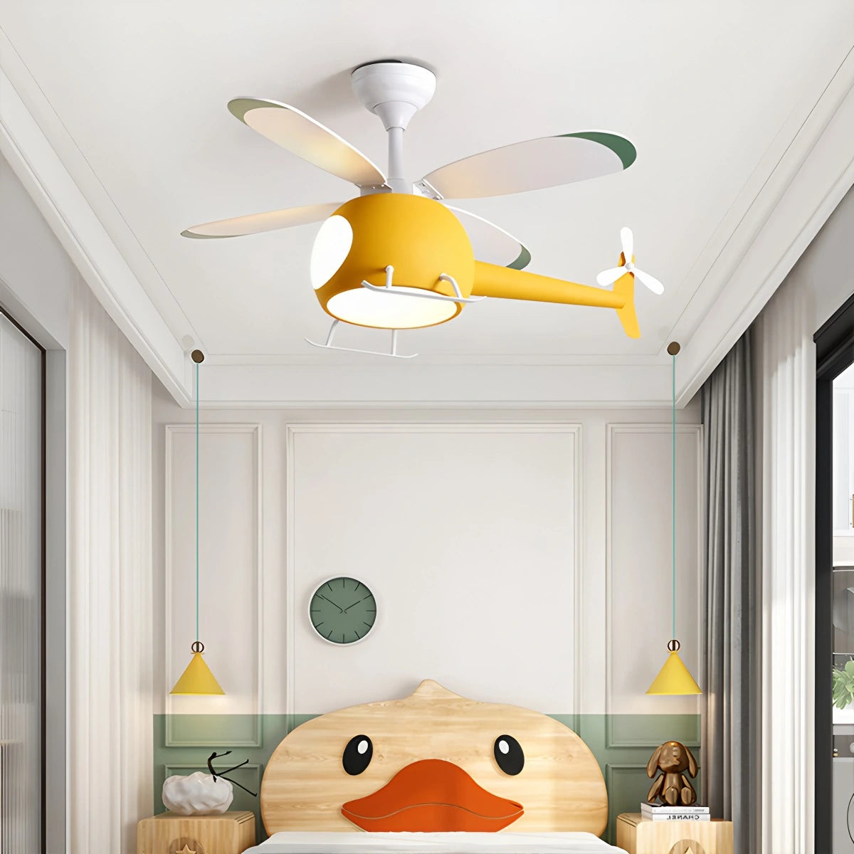 Antizer Airplane Ceiling Fan Lamp for Children’s Room