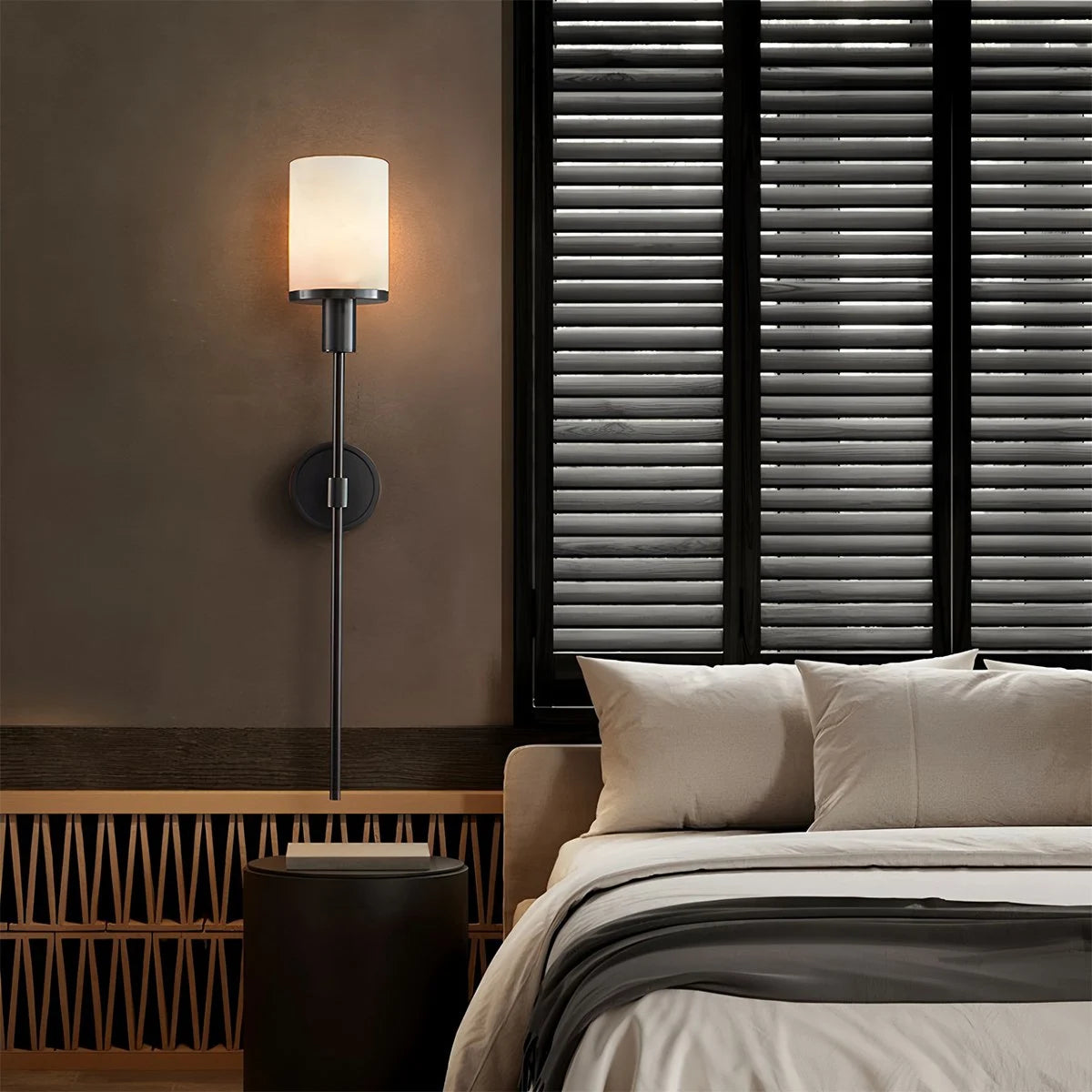 Antizer Alabaster Pillar Candle Wall Sconce