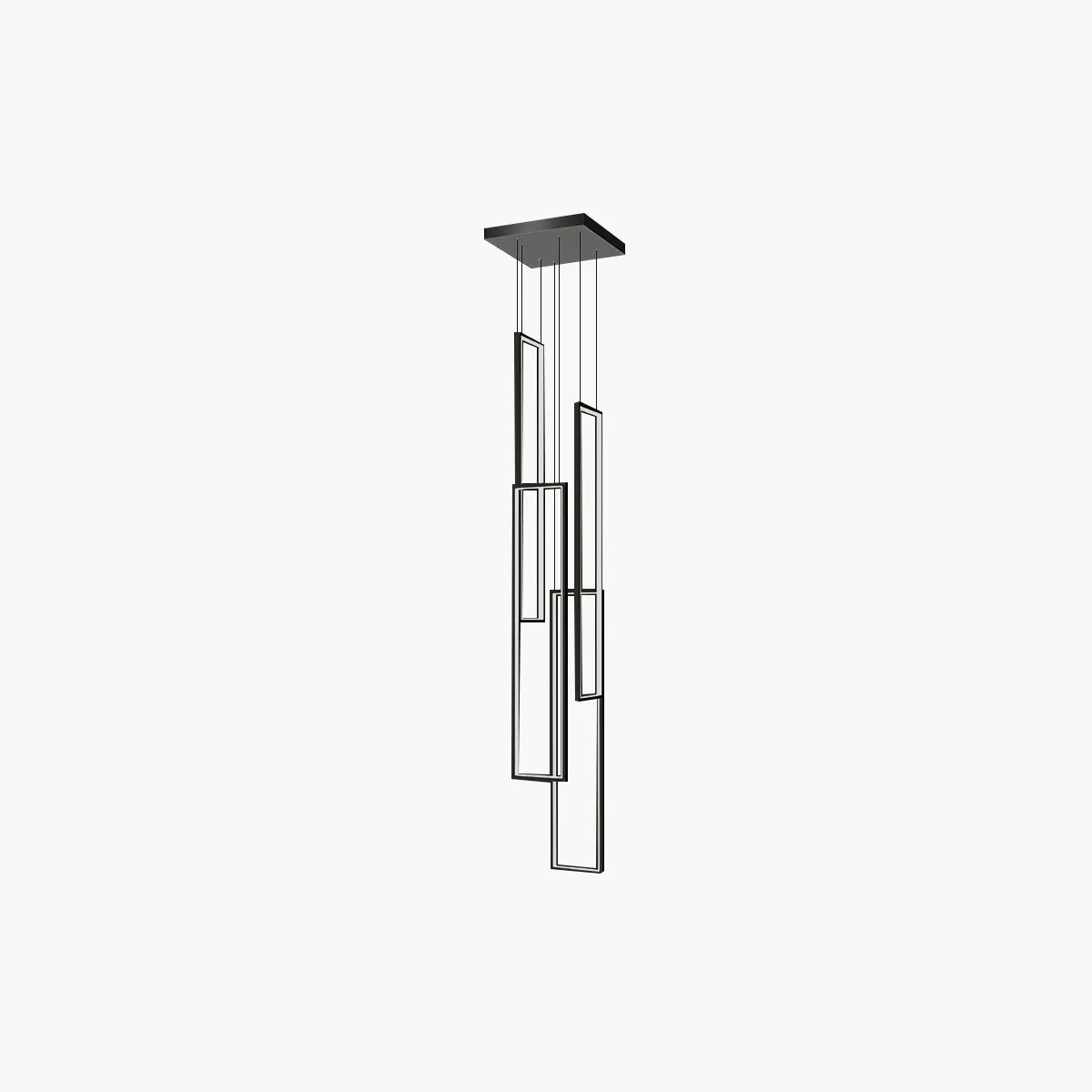 Antizer Aldarj Rectangular LED Staircase Chandelier