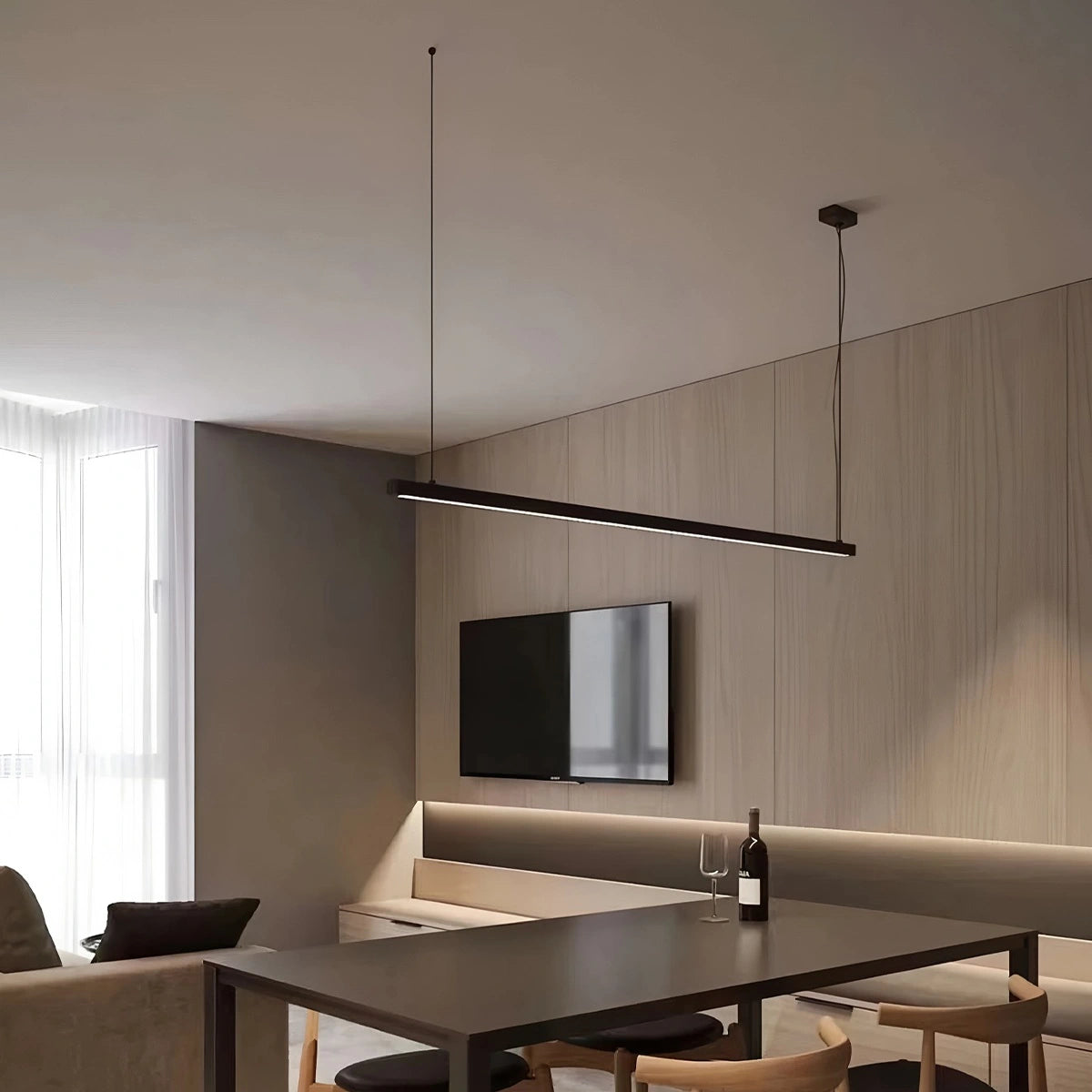 Antizer All Copper Minimalist Chandelier for Dining & Living Rooms