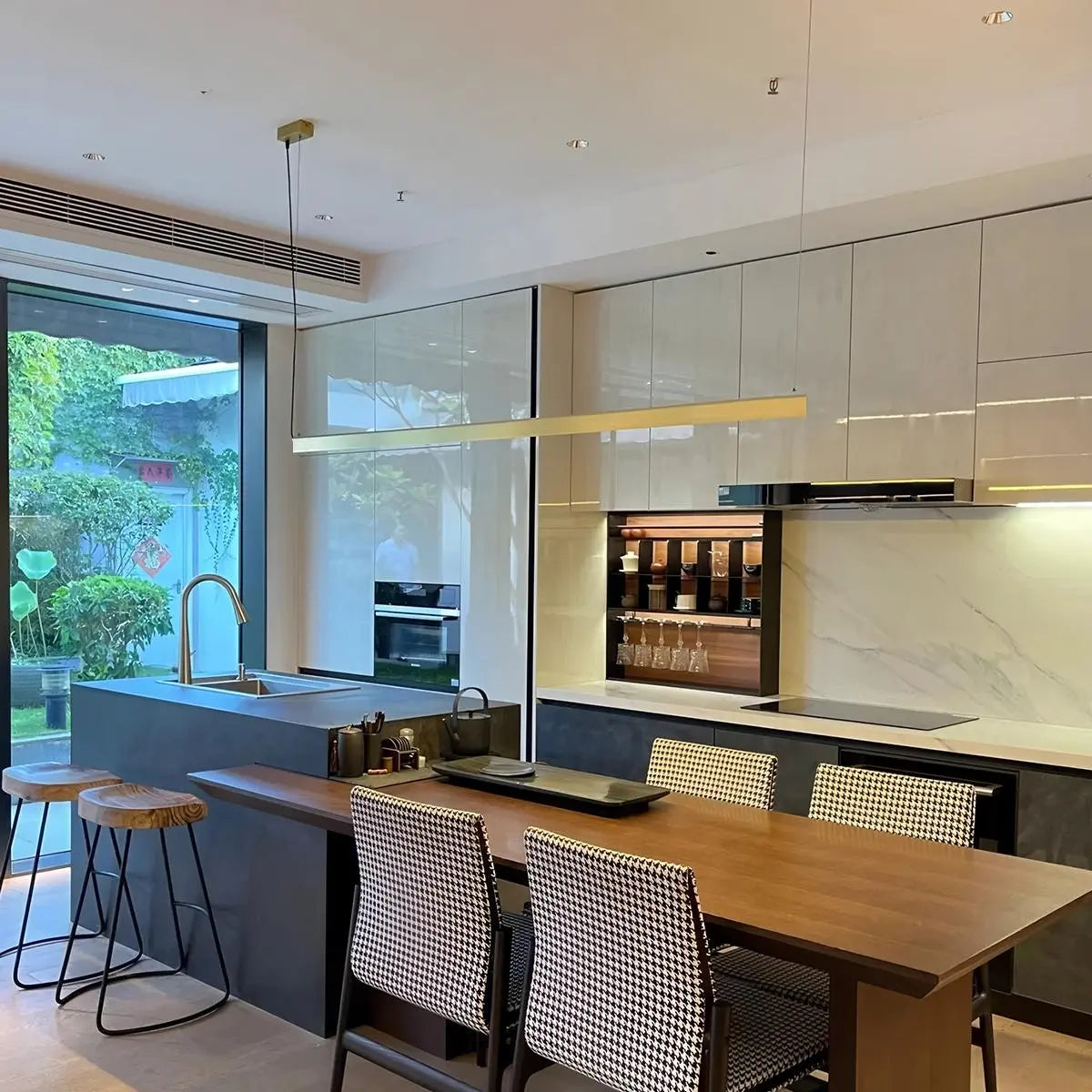 Antizer All Copper Minimalist Chandelier for Dining & Living Rooms
