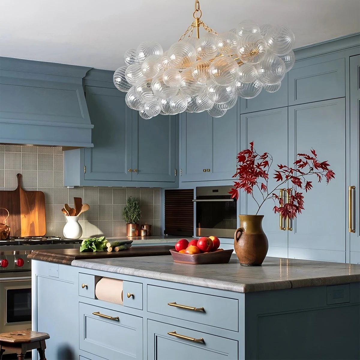 Antizer Vortex Glass Bubble Ball Chandelier