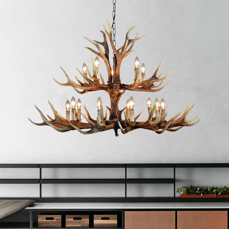 Antizer Antler Shape Resin Chandelier for Living Room