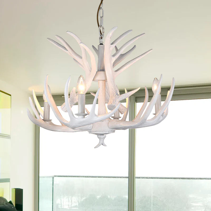 Antizer Antler Shape Resin Chandelier for Living Room