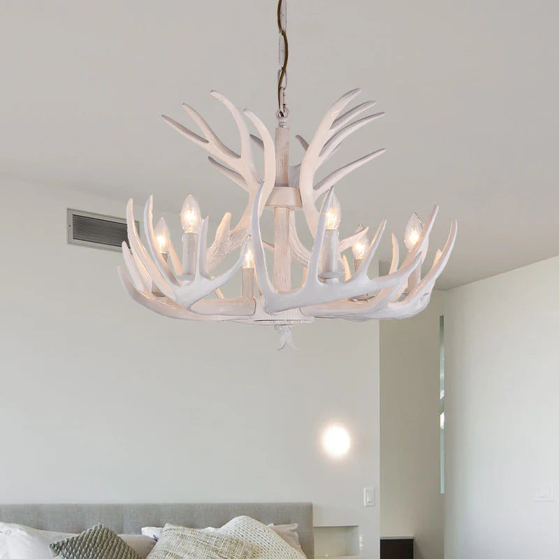 Antizer Antler Shape Resin Chandelier for Living Room