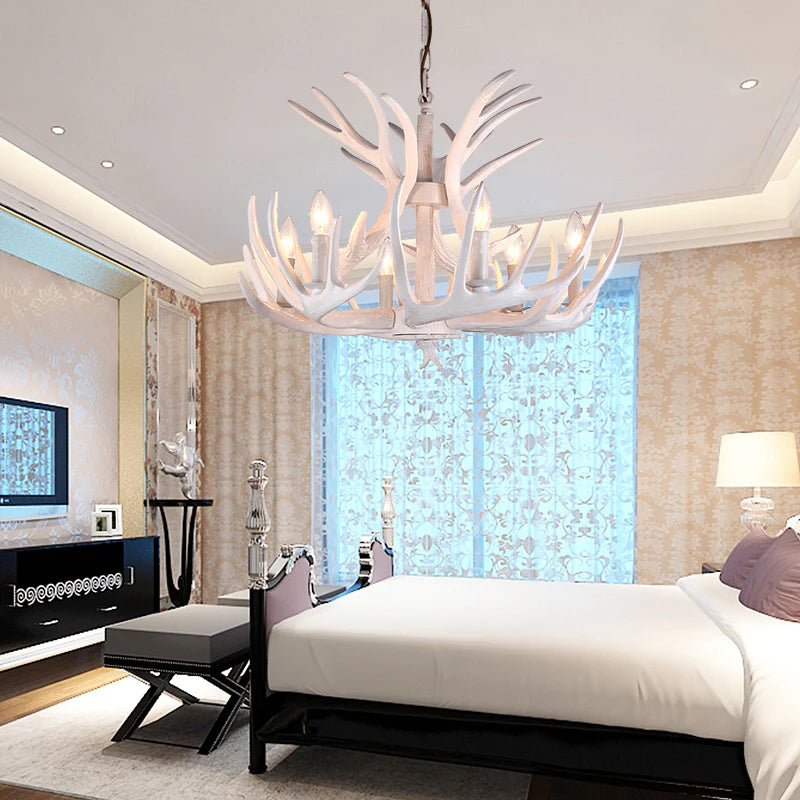 Antizer Antler Shape Resin Chandelier for Living Room