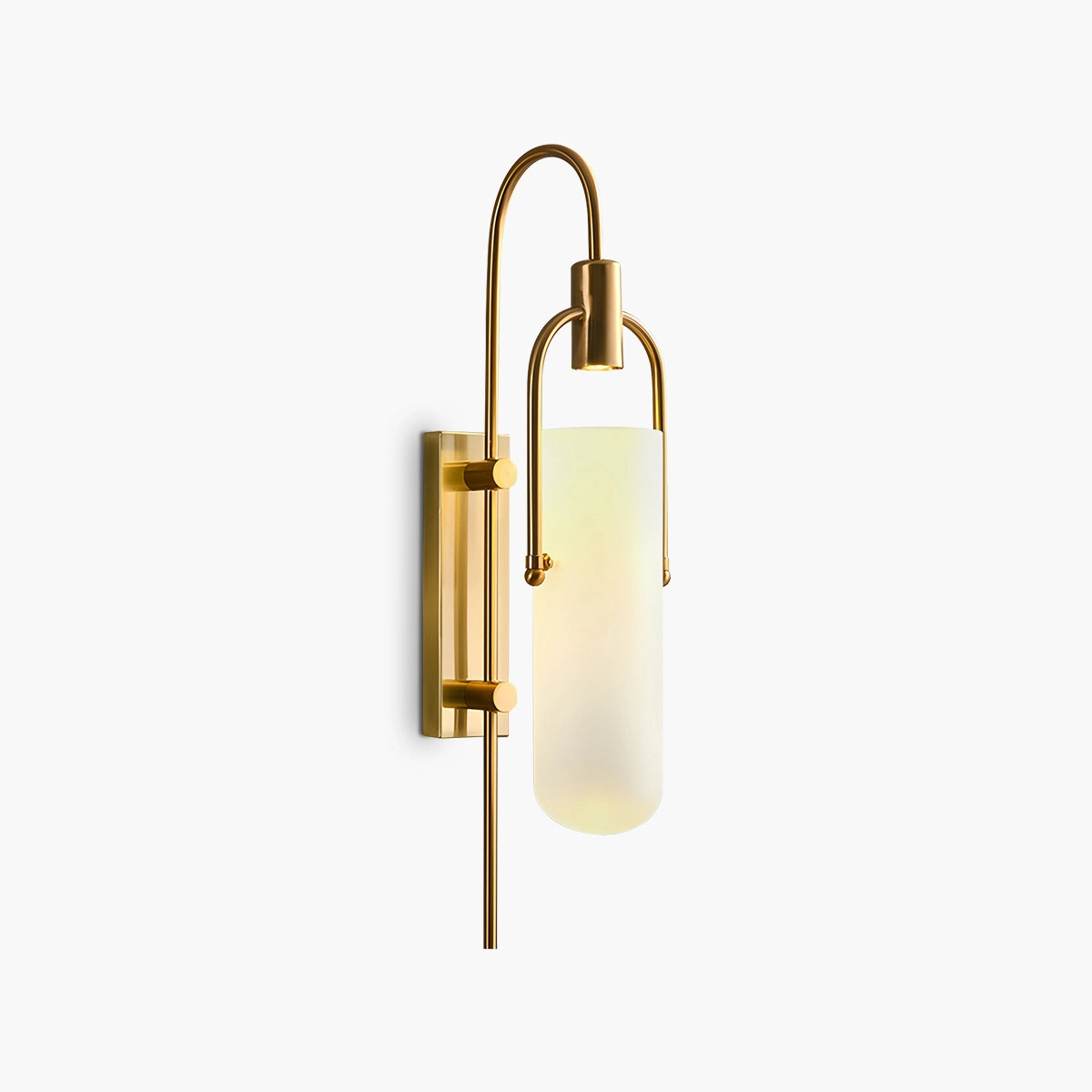 Antizer Modern Arc Glass Wall Lamp for Bedroom
