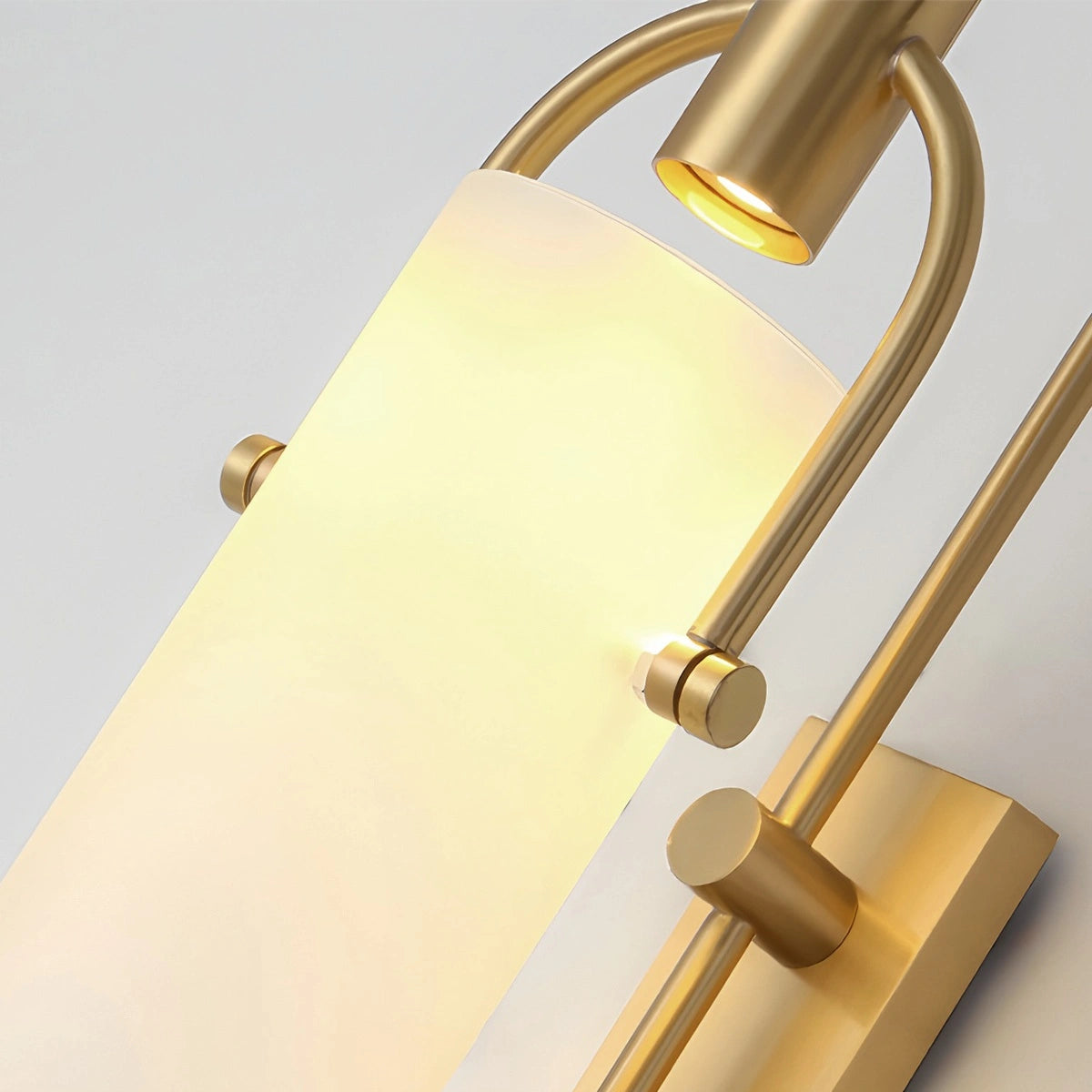 Antizer Modern Arc Glass Wall Lamp for Bedroom