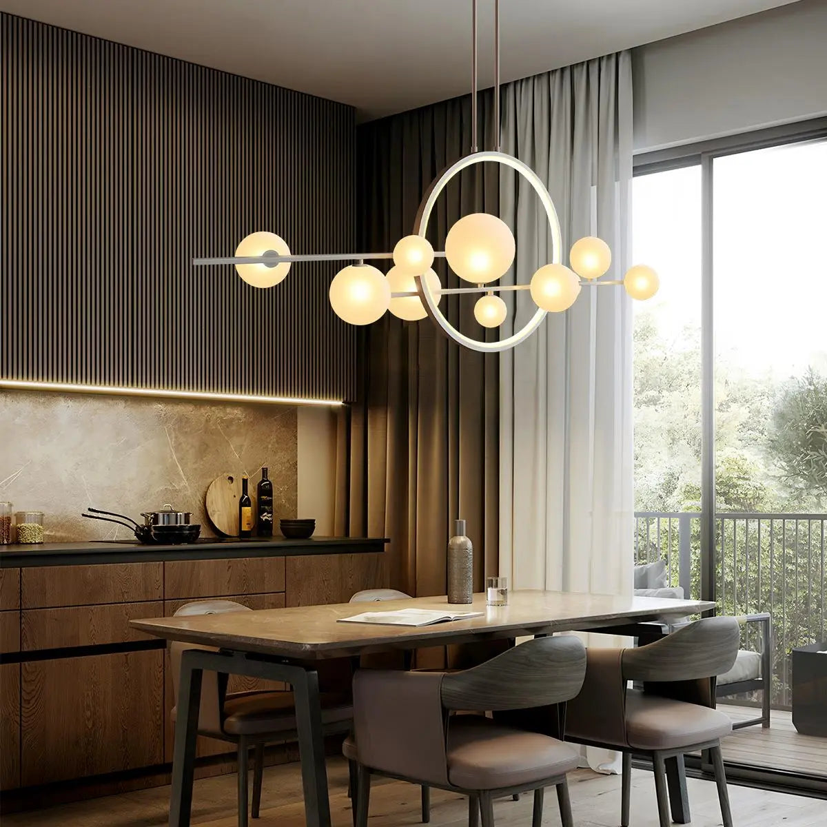 Antizer Archipelago Modern Glass Ball Chandelier