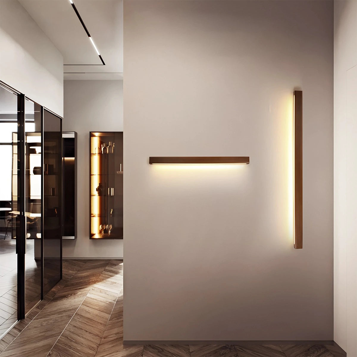 Antizer Arlo Linear Wood Wall Light for Hallway